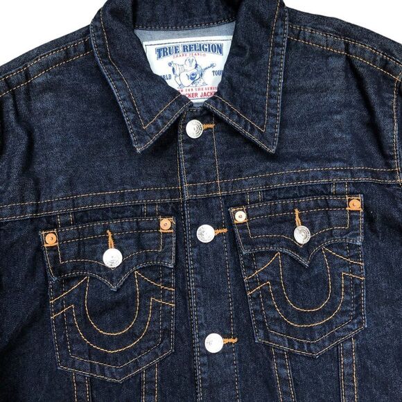 Vintage True Religion Jean Jacket Medium Trucker Jacket - Picture 3 of 13